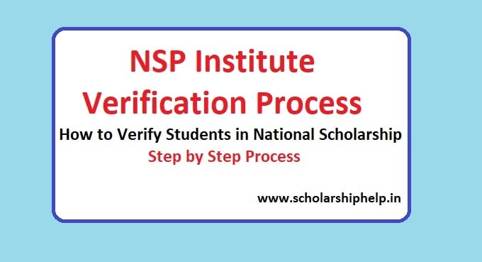 NSP Institute Verification Process